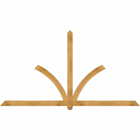 Ekena Millwork Redmond Rough Sawn Timber Gable Bracket, Western Red Cedar, 108"W x 58"H x 2"D x 4"F, 13/12 Pitch GBW108X58X0204RED00RWR